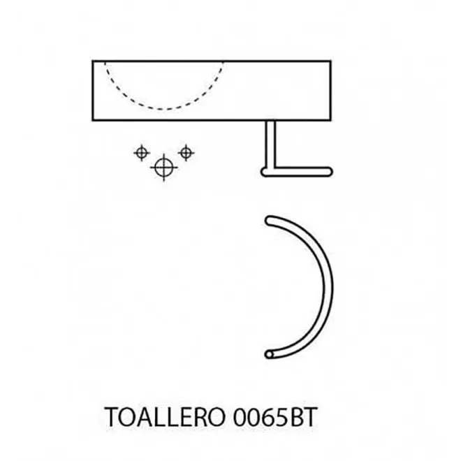 LAVABO SOBRE ENCIMERA FUENGIROLA OVALADO BATHCO OPCION TOALLERO