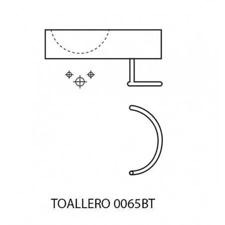 LAVABO SOBRE ENCIMERA FUENGIROLA OVALADO BATHCO OPCION TOALLERO