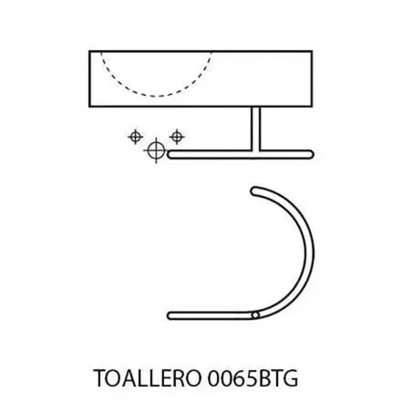 LAVABO SOBRE ENCIMERA FUENGIROLA OVALADO BATHCO OPCION TOALLERO