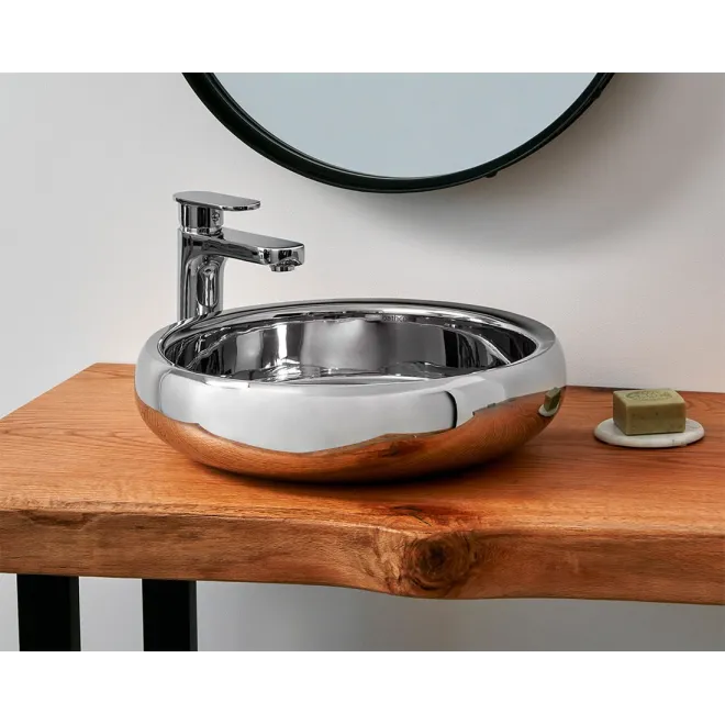 LAVABO SOBRE ENCIMERA ASON ACERO BATHCO