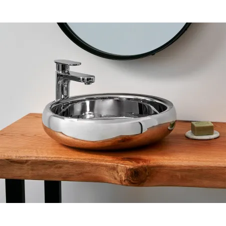 LAVABO SOBRE ENCIMERA ASON ACERO BATHCO