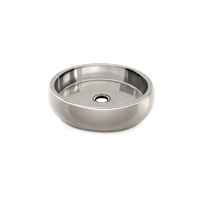 LAVABO SOBRE ENCIMERA ASON ACERO - FONDO BLANCO