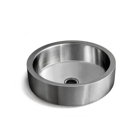 LAVABO SOBRE ENCIMERA ORUÑA ACERO - FONDO BLANCO
