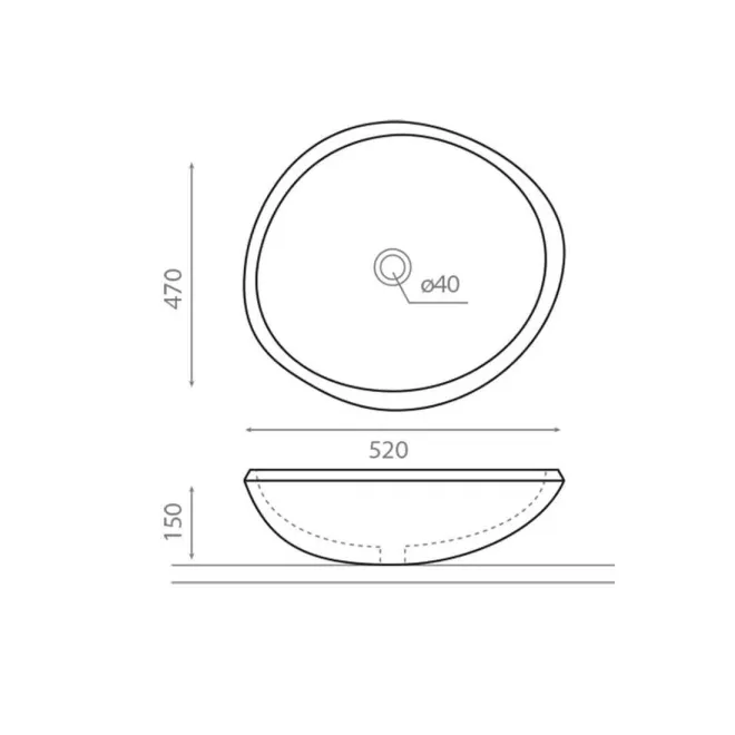PLANO LAVABO DE PIEDRA RIO BATHCO