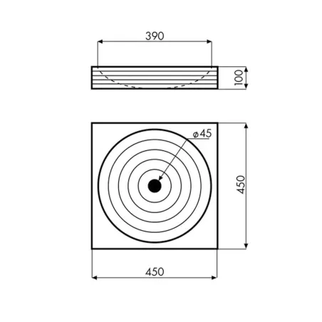 PLANO LAVABO DE PIEDRA MONTENEGRO CUADRADO BATHCO BATHCO