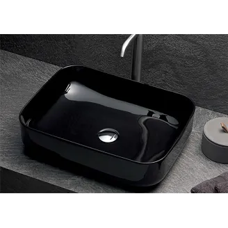LAVABO SOBRE ENCIMERA DINAN 50 NEGRO RECTANGULAR BATHCO