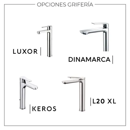 LAVABO SOBRE ENCIMERA DINAN 40 - OPCIÓN GRIFERÍA