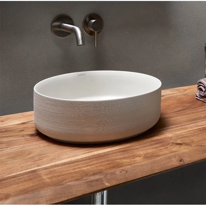 LAVABO SOBRE ENCIMERA CARNAC CRU REDONDO BATHCO