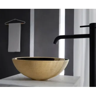 LAVABO SOBRE ENCIMERA BREST ORO REDONDO BATHCO