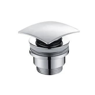 VALVULA LAVABO CLICK CLACK CUADRADA CROMO BAALNEO