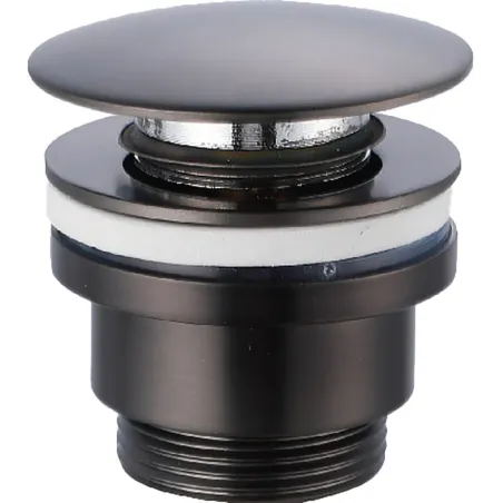VALVULA LAVABO CLICK CLACK BLACK GUN METAL BAALNEO