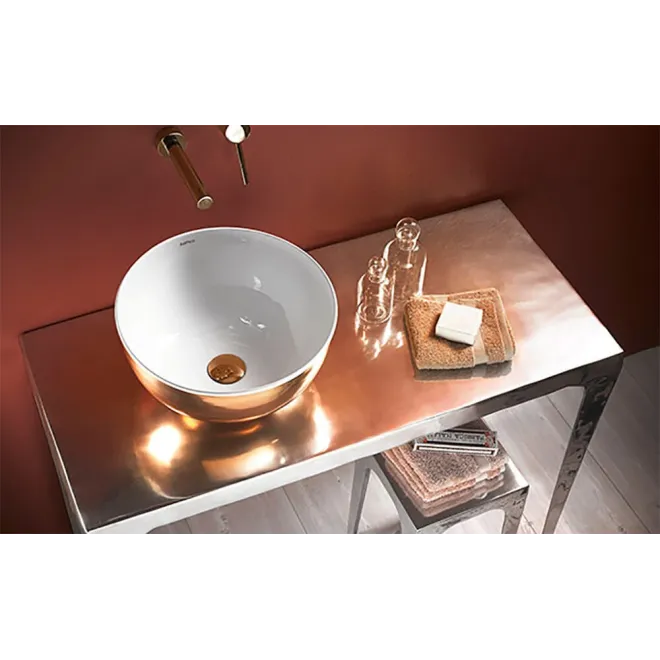 DETALLE VALVULA LAVABO CLICK CLACK ROSA ORO BATHCO