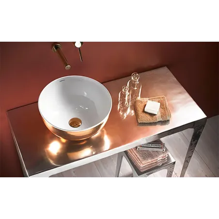 DETALLE VALVULA LAVABO CLICK CLACK ROSA ORO BATHCO
