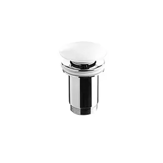 VALVULA LAVABO CLICK CLACK TAPA PORCELANA BLANCA BATHCO