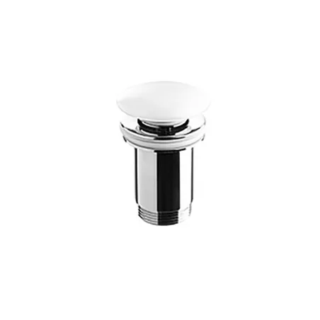 VALVULA LAVABO CLICK CLACK TAPA PORCELANA BLANCA BATHCO