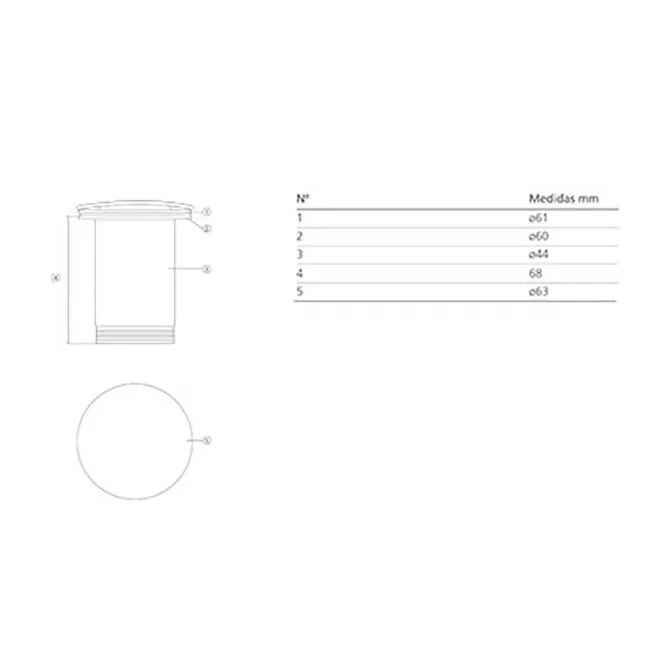 PLANO CON COTAS VALVULA LAVABO CLICK CLACK PORCELANA CRUDO BATHCO