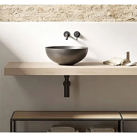 SIFON LAVABO NEGRO MATE BATHCO