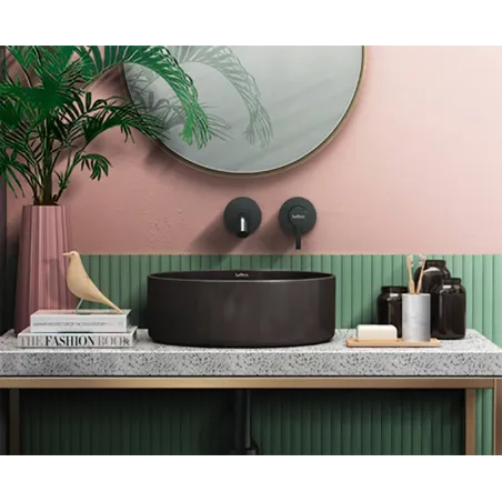 LAVABO SOBRE ENCIMERA DINAN 38 NEGRO MATE BATHCO