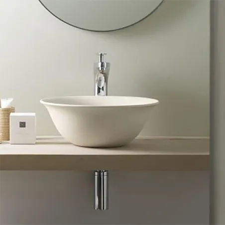 LAVABO SOBRE ENCIMERA NEW NORDIC CRU REDONDO BATHCO
