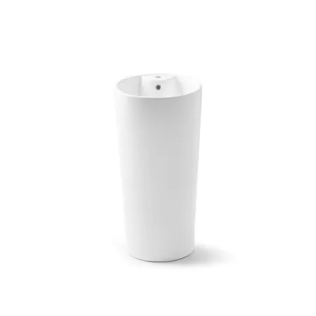 LAVABO PIE CORRALES REDONDO BATHCO. FONDO BLANCO