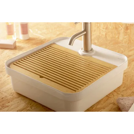 LAVABO SOBRE ENCIMERA BESAYA CUADRADO BATHCO