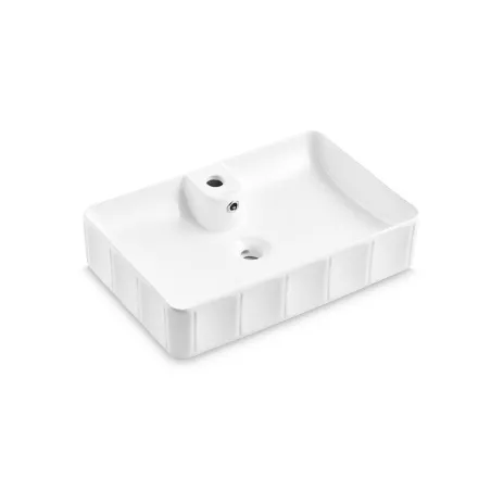 LAVABO SOBRE ENCIMERA CIRCUS 60 RECTANGULAR BATHCO FONDO BLANCO
