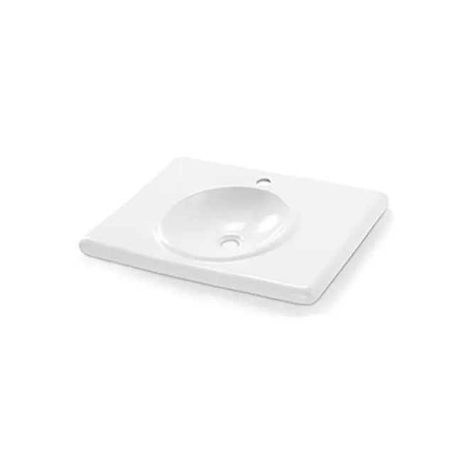 LAVABO SOBRE ENCIMERA LUNA 65 RECTANGULAR BATHCO FONDO BLANCO