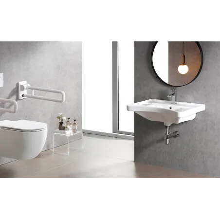 LAVABO SUSPENDIDO OKINAWA RECTANGULAR BATHCO MOVILIDAD REDUCIDA