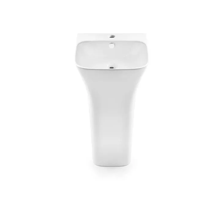 LAVABO PIE CARTES RECTANGULAR BATHCO FONDO BLANCO
