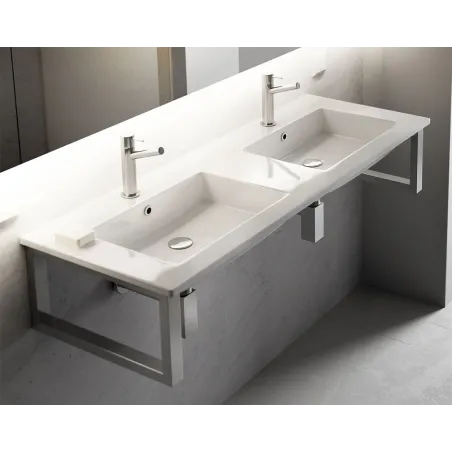 ENCIMERA LAVABO DOBLE LIEBANA 120 RECTANGULAR BATHCO