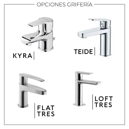 OPCIONES GRIFOS ENCIMERA LAVABO DOBLE LIEBANA 120 RECTANGULAR BATHCO