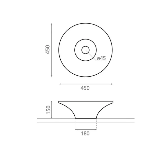 LAVABO BULNES ACERO PLANO CON COTAS
