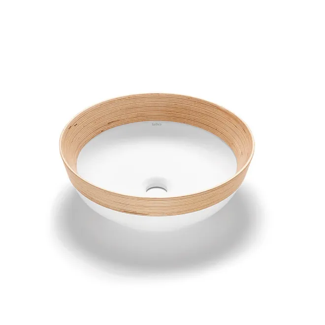 LAVABO SOLID SURFACE VOLTERRA BATHCO FONDO BLANCO
