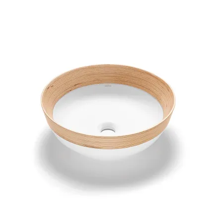 LAVABO SOLID SURFACE VOLTERRA BATHCO FONDO BLANCO