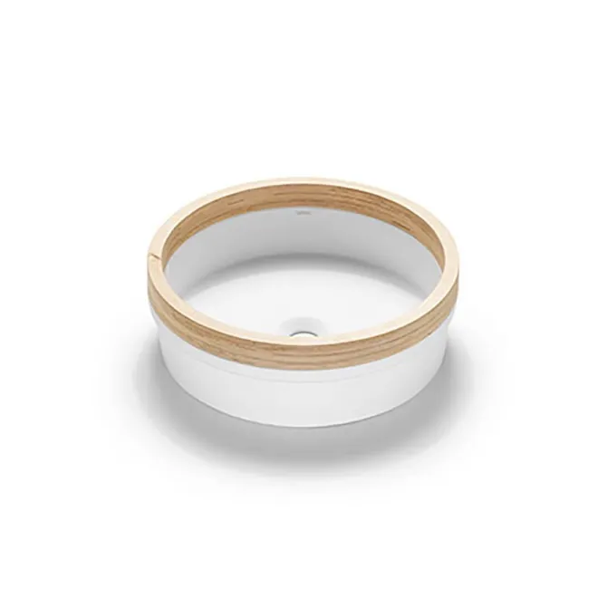 LAVABO SOLID SURFACE PRATO BATHCO FONDO BLANCO