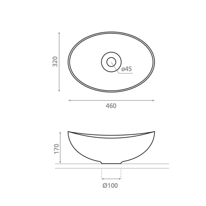 PLANO CON COTAS LAVABO HIERRO FUNDIDO BEGURSA BATHCO