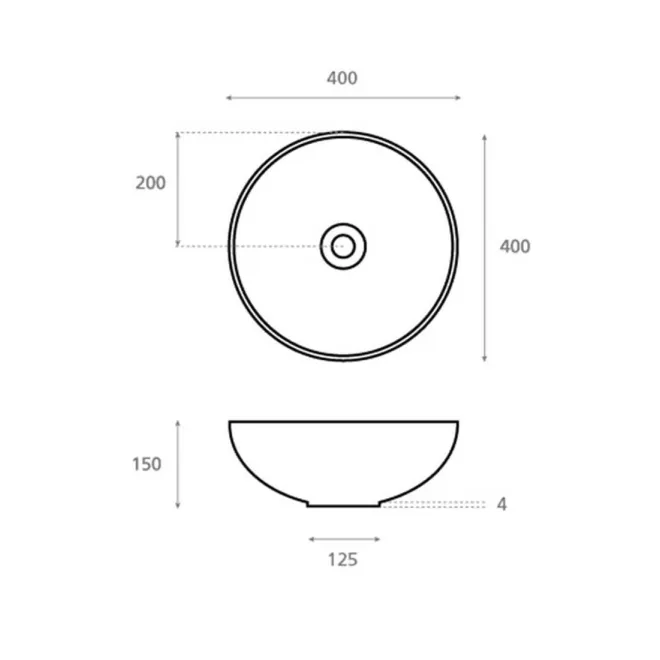PLANO CON COTAS LAVABO MICROCEMENTO NEW LYS GRIS CLARO BATHCO