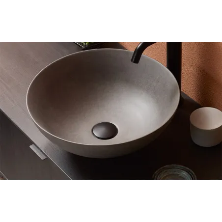 LAVABO MICROCEMENTO NEW LYS GRIS OSCURO BATHCO