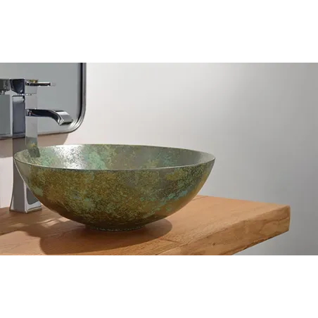 LAVABO SOBRE ENCIMERA NEW LYS OPALO REDONDO BATHCO