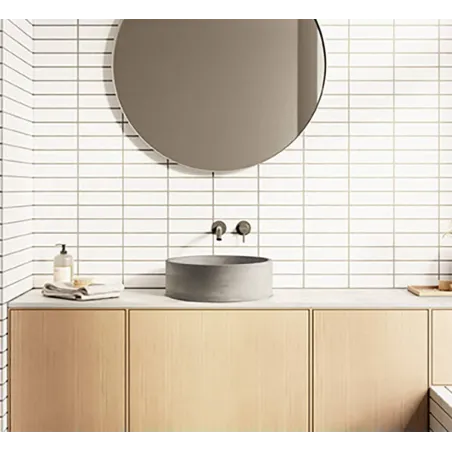 LAVABO CEMENTO PESQUERA GRIS CLARO REDONDO BATHCO