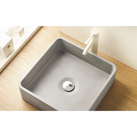 LAVABO CEMENTO NESTARES GRIS CLARO CUADRADO BATHCO