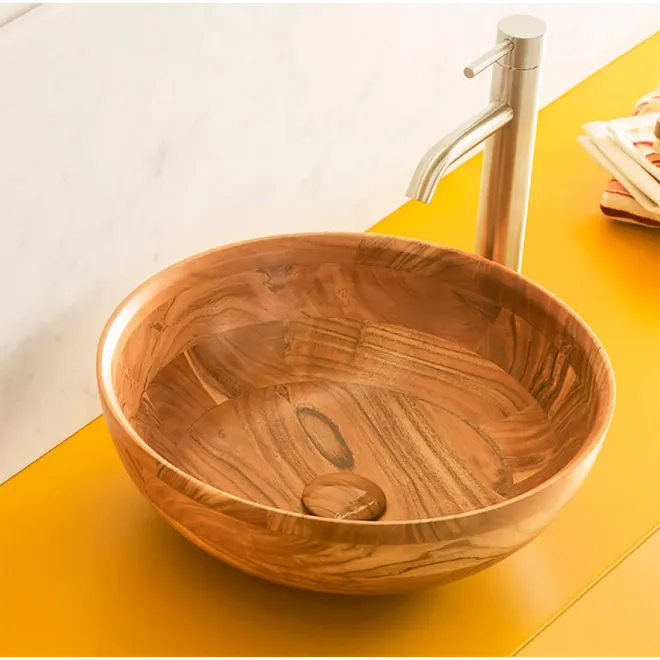 LAVABO MADERA CALCUTA REDONDO BATHCO