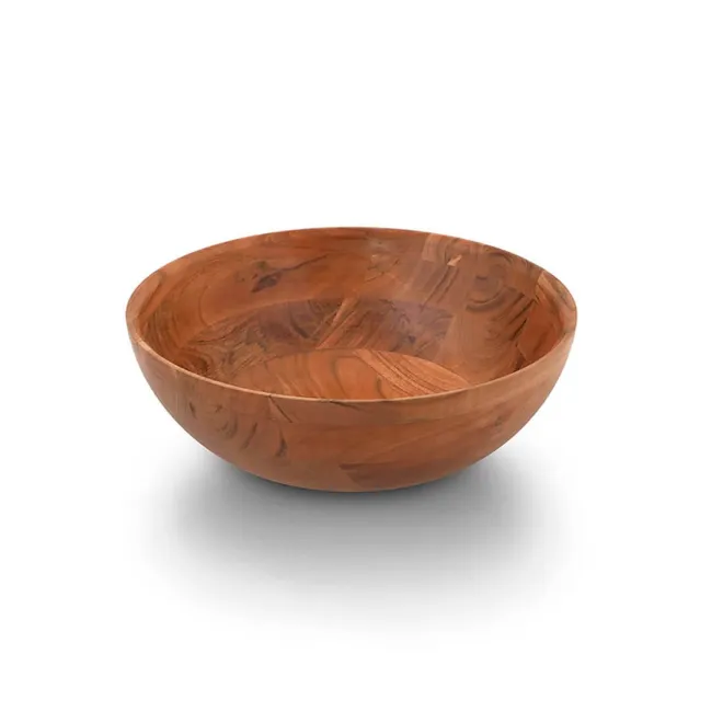 LAVABO MADERA CALCUTA REDONDO BATHCO FONDO BLANCO