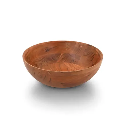 LAVABO MADERA CALCUTA REDONDO BATHCO FONDO BLANCO