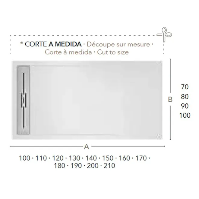 CORTE PLATO DE DUCHA RESINA DARAY A MEDIDA PROFILTEK