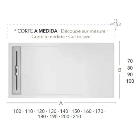 CORTE PLATO DE DUCHA RESINA DARAY A MEDIDA PROFILTEK