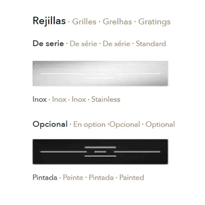 OPCIONES REJILLA PLATO DE DUCHA RESINA DARAY A MEDIDA PROFILTEK