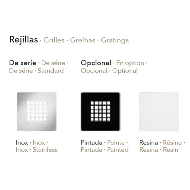 OPCION REJILLA PLATO DE DUCHA RESINA RODIK SEMICIRCULAR PROFILTEK