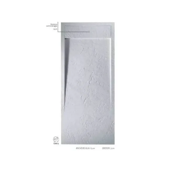PLATO DE DUCHA SOLID SURFACE VIZCAYA BAALNEO CON COTAS
