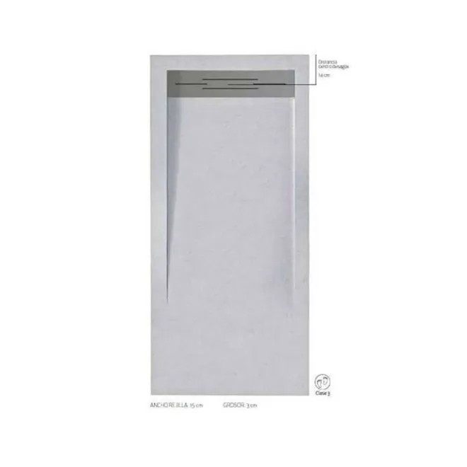 PLATO DE DUCHA SOLID SURFACE ALAVA BAALNEO CON COTAS